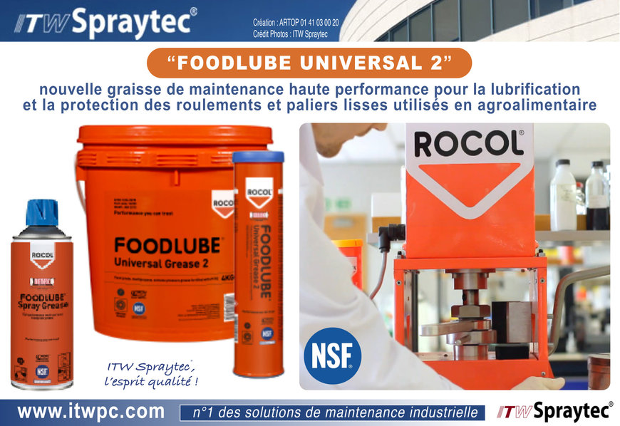 ITW Spraytec annonce le lancement sous la marque ROCOL d’une nouvelle version optimisée de sa solution de maintenance pour la lubrification et la protection